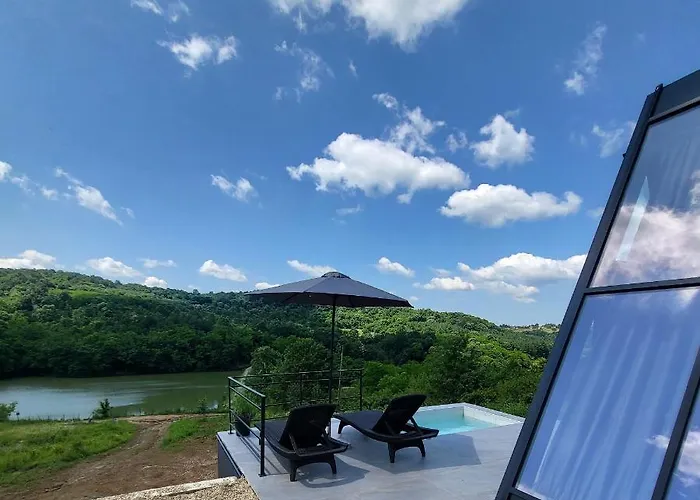 Glamping A Frame Lake Heated Pool